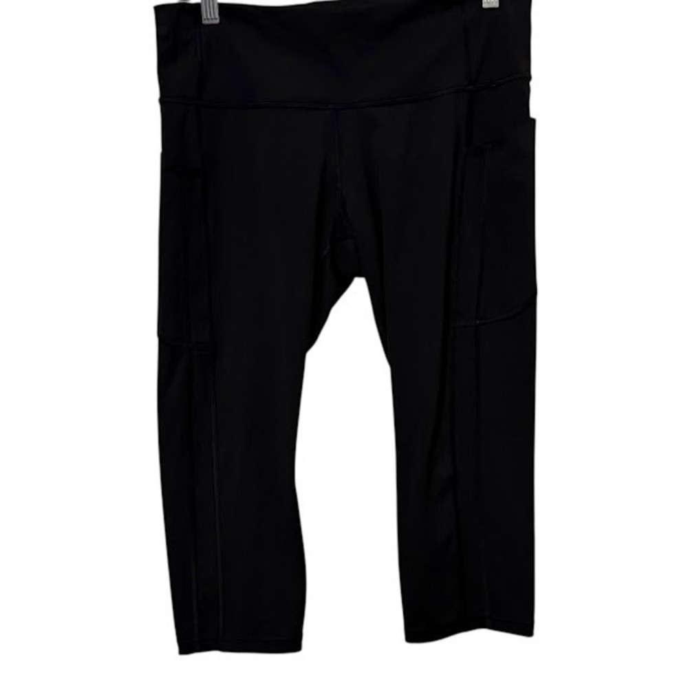 Athleta Black Ultimate Stash Capri Drawstring Leggings Womens L
